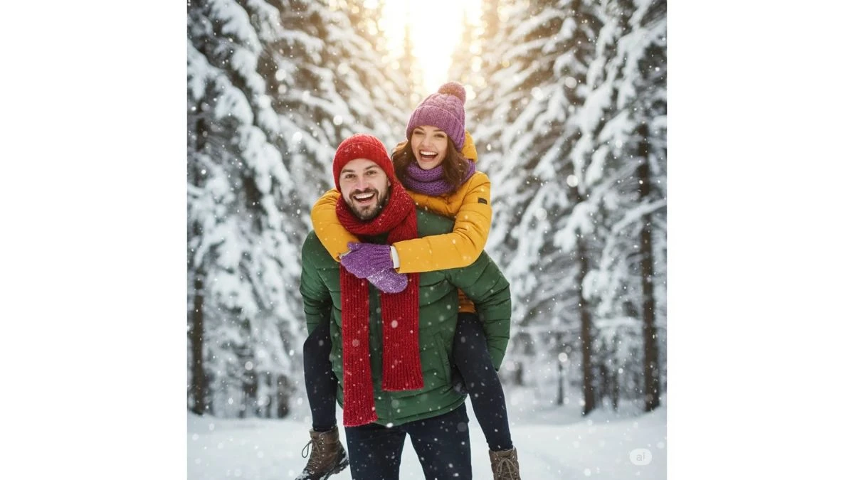 Best Gemini AI Snow Photo Editing Prompts Copy-Paste for Couples - 369005630b5bfb8943220