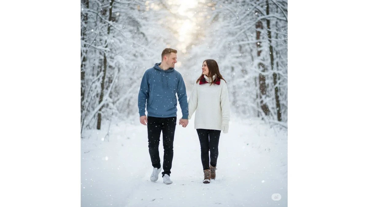 Best Gemini AI Snow Photo Editing Prompts Copy-Paste for Couples - 6690056b9baa5c87631900