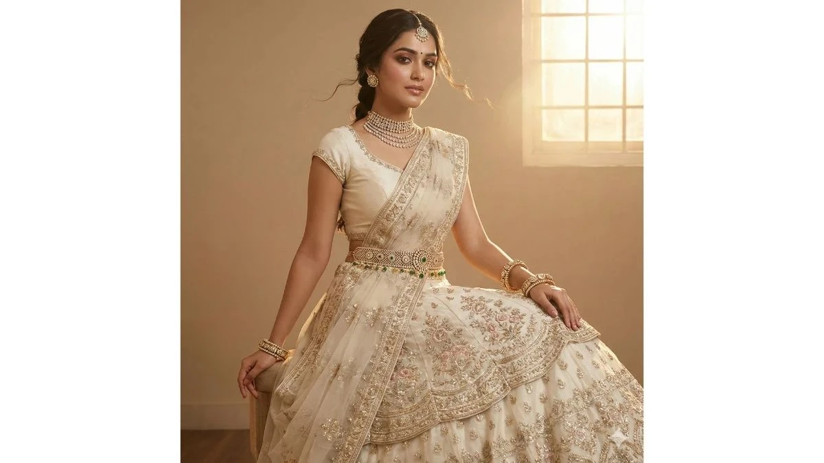 Viral Google Gemini AI Photo Editing Prompts for Women to Craft Hyper-Realistic Bridal Lehenga Portraits - 16926789f8101240108817 