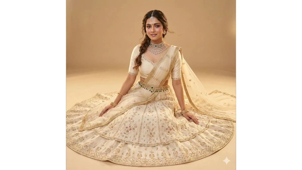 Viral Google Gemini AI Photo Editing Prompts for Women to Craft Hyper-Realistic Bridal Lehenga Portraits - 769267955608a718610557 
