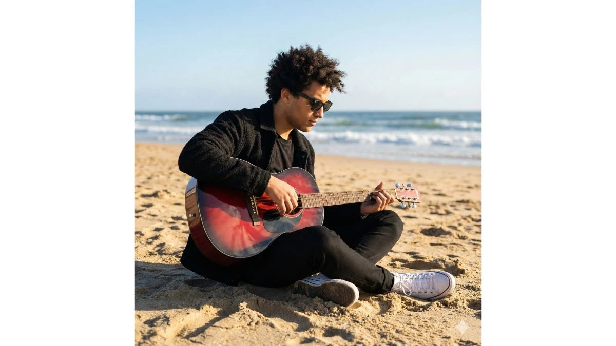 Best Gemini AI Photo Editing Prompts for Boys to Generate Ultra-Realistic Beach Guitar Portraits - 4692e66b5cb22662313145 