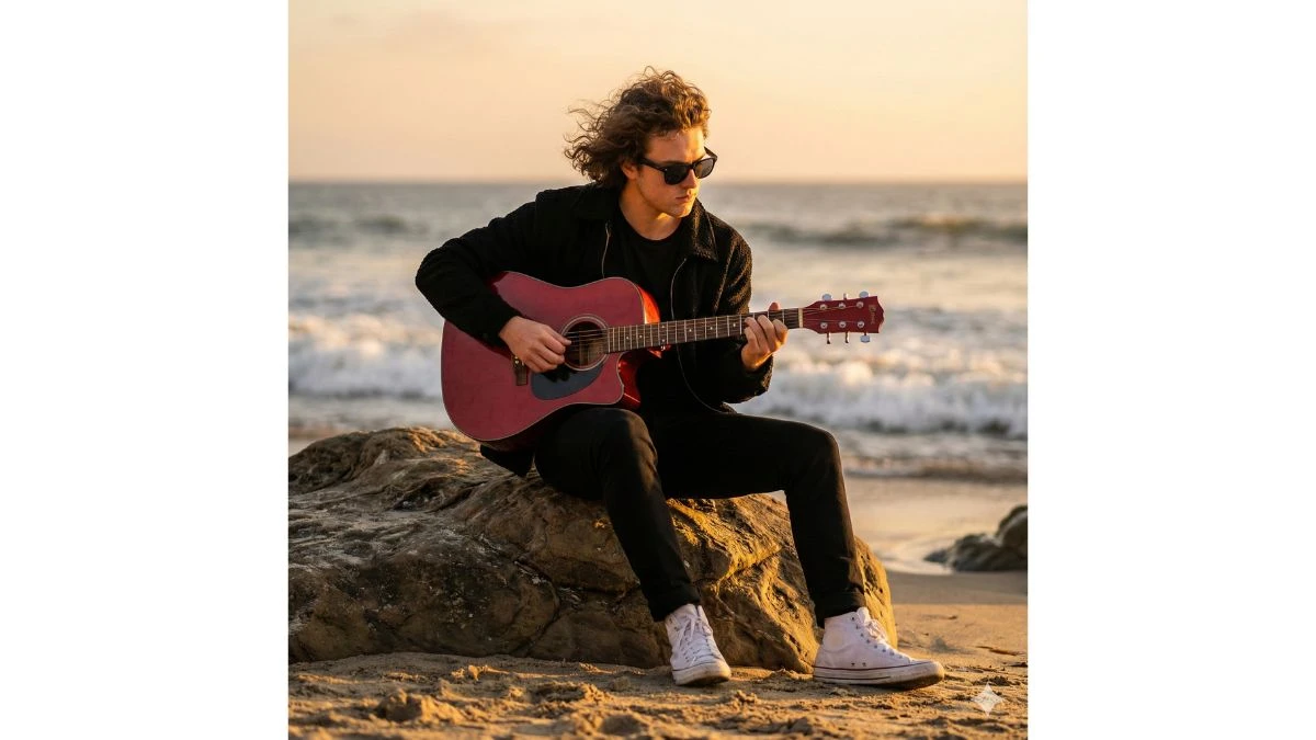 Best Gemini AI Photo Editing Prompts for Boys to Generate Ultra-Realistic Beach Guitar Portraits - 5692e6769bcd0c17758767 