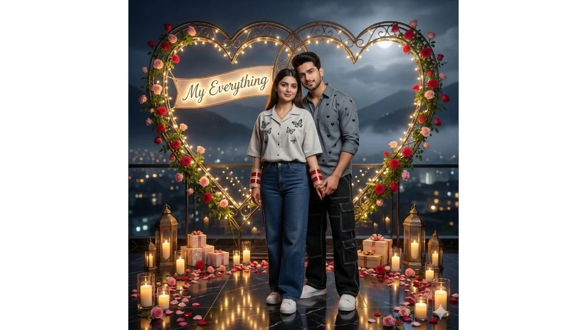 Trending Google Gemini AI Prompts for Couples: Create Cinematic, Viral, Ultra-Realistic Heart-Shaped Love Portraits - 5693a469f3dcb563494486