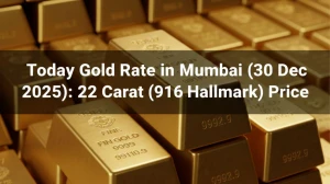 Today Gold Rate in Mumbai (30 Dec 2025): 22 Carat (916 Hallmark) Price