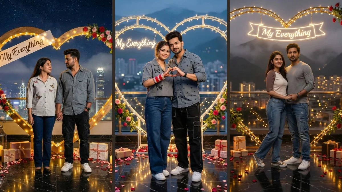 Trending Google Gemini AI Prompts for Couples: Create Cinematic, Viral, Ultra-Realistic Heart-Shaped Love Portraits