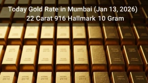 Today Gold Rate in Mumbai (Jan 13, 2026) 22 Carat 916 Hallmark 10 Gram