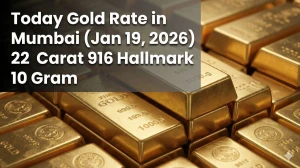 Today Gold Rate in Mumbai (Jan 19, 2026) 22 Carat 916 Hallmark 10 Gram