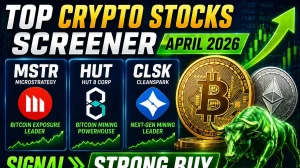 Top Crypto Stocks Screener April 2026: MSTR, HUT & CLSK Signal STRONG BUY