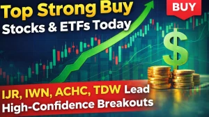 Top Strong Buy Stocks & ETFs Today: IJR, IWN, ACHC, TDW Lead High-Confidence Breakouts