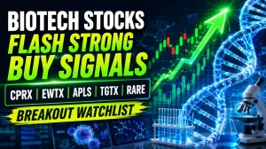 Biotech Stocks Flash Strong Buy Signals: CPRX, EWTX, APLS, TGTX, RARE Lead the Breakout Watchlist