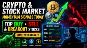 Crypto & Stock Market Momentum Signals Today: Top Buy, Sell & Breakout Stocks (June 2026 Update)