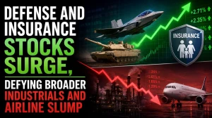 Defense and Insurance Stocks Surge, Defying Broader Industrials and Airline Slump