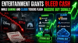 The Great Media & Tech Rotation: Entertainment Giants Bleed Cash While Gaming and Cloud Tickers Flash Massive Buy Signals