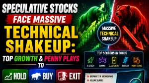 Speculative Stocks Face Massive Technical Shakeup: Top Growth & Penny Plays to Hold, Buy, or Exit Immediately