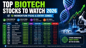 Top Biotech Stocks to Watch 2026: 12 Momentum Picks & Entry Zones