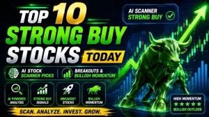 Top 10 Strong Buy Stocks Today | AI Stock Scanner Picks, Breakouts & Bullish Momentum